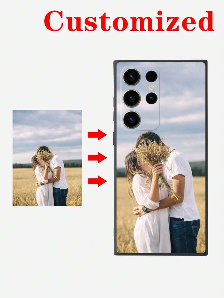 1 pièce Étui de téléphone personnalisé noir mignon DIY. Étuis de téléphone personnalisés à la mode et doux. Personnalisé avec diverses photos de famille, de mariage, de paysages. Cadeau unique et idéal pour lui, elle, petit ami, petite amie, famille, amis, grands-parents, amateurs d'animaux de compagnie. Choix saisonniers 2025phonecase Cadeau d'anniversaire, de mariage, d'amour éternel, d'anniversaire de mariage. Version internationale, pas la version nationale. - Noir - Voir 3