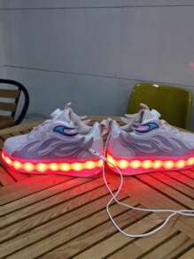 Unisex LED Rechargeable Light Up Sneakers, Multifunctional Transforming Roller Skates With Removable Wheels For Outdoor Activities And Sports Skating Shoes For Kids