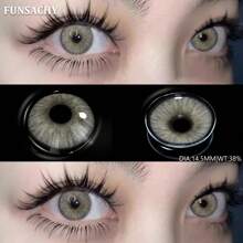 FUNSACHY Series Gray Contact Lenses, 14.5mm Natural Soft Disposable Contact Lenses, Suitable For Halloween Cosplay - Grey - View 3