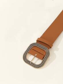 1條時尚百搭三層扣金色漢字腰帶