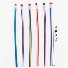 6pcs Creative Flexible Bendy Pencils, Special Prize And Gift For Students - Multicolor - View 10