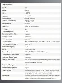 八核八GB+128GB,10.1英寸IPS高清1280*720P觸控屏幕,無線Apple Carplay和Android Auto,2-DIN Android 13車用收音機,通用多媒體視頻播放器,適用於日產現代豐田,2DIN Autoradio GPS導航音頻,FM / AM收音機,WIFI 4G LTE,包括AHD 170度魚眼車後視攝像頭 - 黑色 - 查看 8