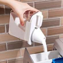 1pc Airtight Laundry Detergent Dispenser Powder Storage Box Clear Washing Powder Liquid Container With Lids Jar - White - View 4