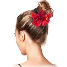 1 Stück bunte künstliche Orchideen Blume Haargummi, frische Blumen Dehnbare Haargummis für Hochzeit, Party und Urlaub, Haaraccessoires, Zopfhalter, Haargummis, Haarseil, Haargummis für Zöpfe