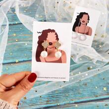 20pcs Fashion Printed Earring Display Cards, Random Patterns, Ideal For Jewelry Packaging And Retail, Suitable For Necklaces, Earrings And More, Perfect For Both Home And Jewellery Store