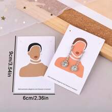 20pcs Fashion Printed Earring Display Cards, Random Patterns, Ideal For Jewelry Packaging And Retail, Suitable For Necklaces, Earrings And More, Perfect For Both Home And Jewellery Store