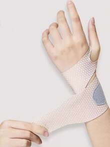 1 miếng bảo vệ cổ tay thể thao siêu mỏng dành cho nam và nữ, có thể điều chỉnh, nhẹ và thoáng khí - Màu be - Xem 1