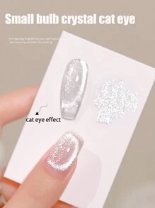 全新 2024 闪亮彩虹猫眼和玻璃珠蓝色猫眼指甲油凝胶，闪闪发光，配有 LED 灯泡和闪亮水钻，适合春夏美甲，美甲沙龙使用的紫外线凝胶抛光套装 - 彩色 - 查看 19