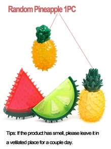 1 pieza/2 piezas/3 piezas Juguete para mascota con sonido, lindo juguete para masticar con forma de fruta para refrescarse en el verano