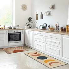 1PC Boho Kitchen Rugs And Mats Farmhouse Style Rustic Kitchen Mat For Floor, Non-Slip Washable Kitchen Sink Mats Holiday Kitchen Decor Doormat+Runner Rug - Brown - View 5