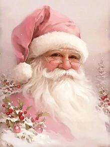 可爱圣诞老人 5D 钻石画套装，全圆形钻石 DIY 钻石艺术工艺品，适合成人和初学者，家居墙壁客厅装饰 - 彩色 - 查看 7