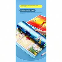 A2 Portfolio Storage Clip, A2 Poster Clip, Engineering Drawing Book, 4-Fold Work Collection, Art Student Sketch And Poster Collection Book - Mauve Purple - View 8