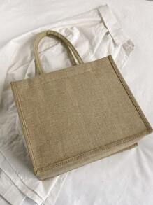 Women's Flower Print Large Capacity Shoulder Tote Bag, Exquisite Floral Bag For Women , Green - Army Green - View 4