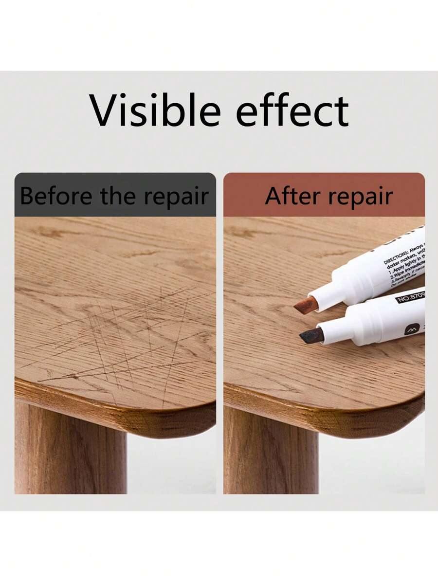 Furniture Color Repair Pen Wood Grain Paint Pen Scratch White Edge