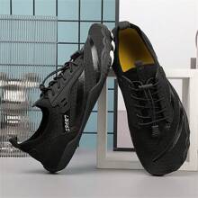 1pair Summer Athletic Five-Toe Quick-Drying Beach Shoes For Couples, Suitable For Swimming, Water Sports, Hiking, Cycling, Running, Jumping Rope, Shock Absorption, Yoga, Outdoor Diving - Black - View 3
