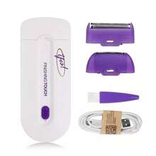 Depilador Multiusos Yes, Kit de depilación profesional para mujer, depiladora táctil recargable, afeitadora de mano para cuerpo, bikini, cara, pierna - Blanco - Ver 2