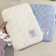 1PC Cute Cloud Embroidered IPad Tablet Bag Ins11/13/15 Inch Laptop Storage Bag Classroom Laptop Bags Classroom Bags Teacher Storage Bags Classroom Organizer Bags - White - View 3