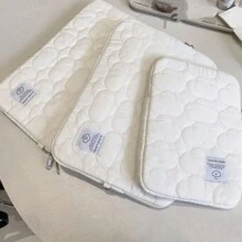 1PC Cute Cloud Embroidered IPad Tablet Bag Ins11/13/15 Inch Laptop Storage Bag Classroom Laptop Bags Classroom Bags Teacher Storage Bags Classroom Organizer Bags - White - View 1