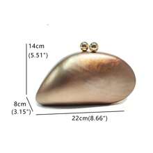 Acrylic Women Evening Bags, Bronze Marbling Elegant Minimalist Evening Clutches With Detachable Gold Chain, Suitable For Women Dress Party, Music Festival, Mother's Day Gifts, Teacher Gifts - Bronze - View 3