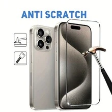 4pcs Tempered Glass Screen Protection Compatible With Iphone 15 14 13 12 11 Pro Max 14 15 Plus Protective Glass - Clear - View 3
