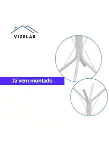 Base de Mesa Aço Inoxidável 75cm para Cozinha Montada com Apoio Madeira Granito Mármore Jantar Pedra Vidro Quadrada Redonda Moderna - Branco - Visão 3