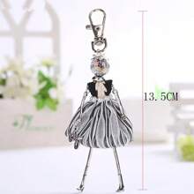 1 chiếc móc khóa mặt dây chuyền ngọc trai nhân vật hoạt hình thủ công dành cho phụ nữ - Màu Bạc Cổ - Xem 3