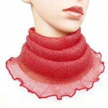 1 pieza Cuello de cisne de unicolor para mujer con cobertor de máscara facial transparente delgado. Accesorios de mujer para invierno y otoño