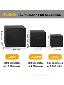 Bank For Adults Stainless Steel Savings Bank To Help Budget And Save Must Break To Access Money - Multicolor - View 5