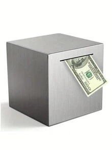 Bank For Adults Stainless Steel Savings Bank To Help Budget And Save Must Break To Access Money - Multicolor - View 7