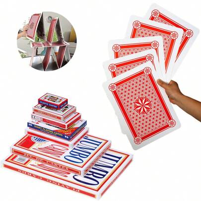 1pc Creative Jumbo Funny Oversized Playing Cards, Novelty 2X 4X 5X 6X 9X 16X Extra Large Giant Tabletop Card Game, Party Entertainment Gag Prop