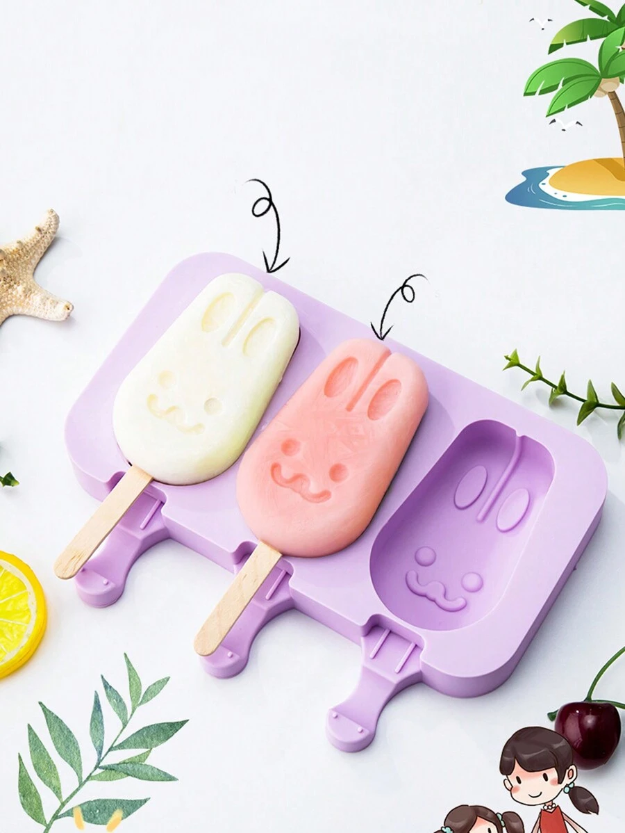 1pc Silicone Ice Cream Mold Popsicle Maker With Lid, Ice Pop Freezer Storage Container,Ice Cube,Party,Travel,Wedding,Birthday,Graduation,Bachelorette Party,Bachelorette,Kitchen,Kitchen Items,Storage,Decor,Outdoor. - Purple - View 1
