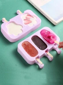 1pc Silicone Ice Cream Mold Popsicle Maker With Lid, Ice Pop Freezer Storage Container,Ice Cube,Party,Travel,Wedding,Birthday,Graduation,Bachelorette Party,Bachelorette,Kitchen,Kitchen Items,Storage,Decor,Outdoor. - Purple - View 5