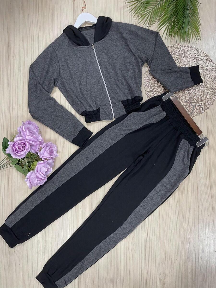 Women Two-Piece Outfits - Màu xám đen - Xem 1