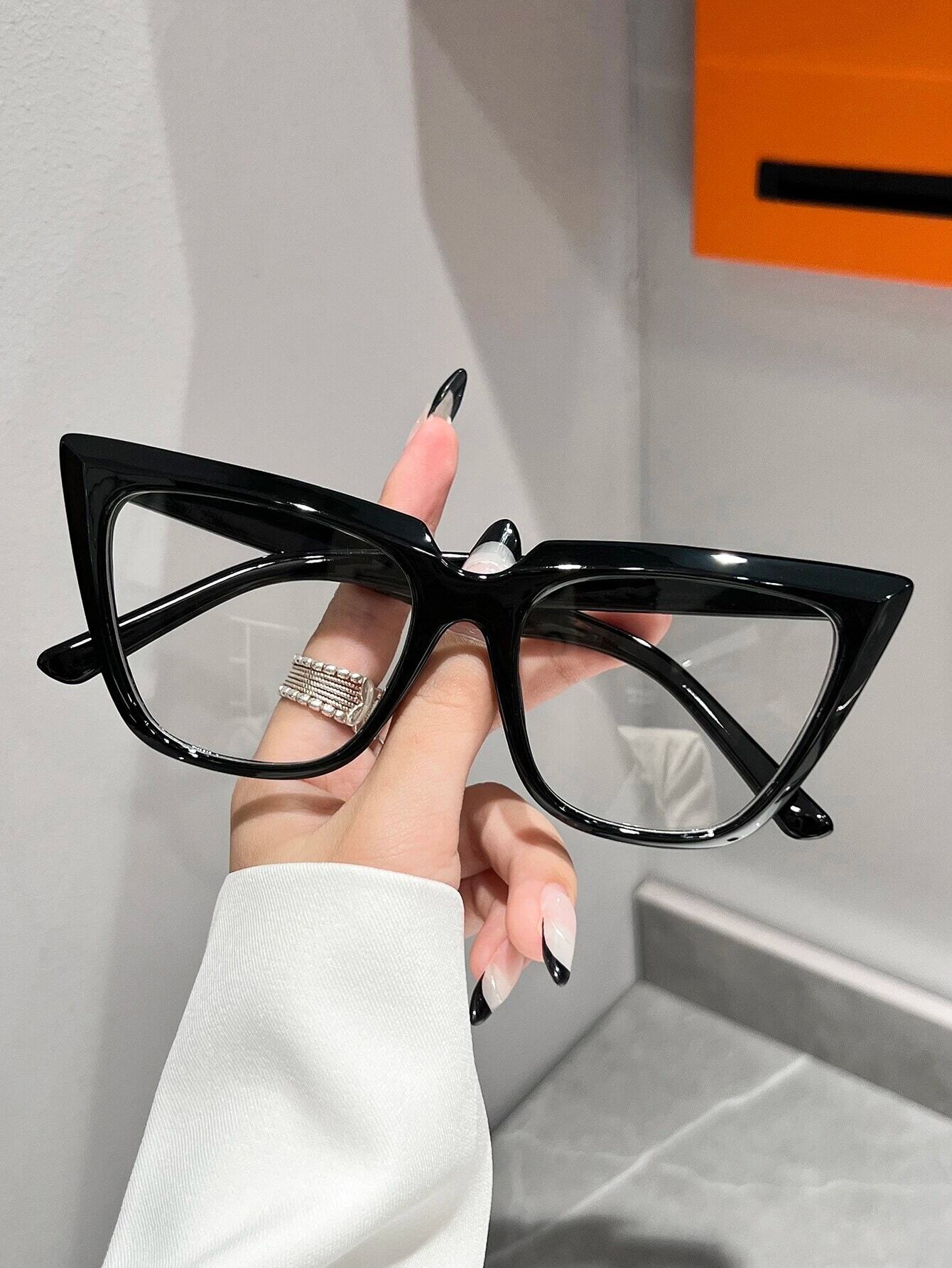 1 Stück niedliche Preppy-Stil Brille, Kunststoffrahmen Katzenaugen Anti ... 1 Stück niedliche Preppy-Stil Brille, Kunststoffrahmen Katzenaugen Anti ...
