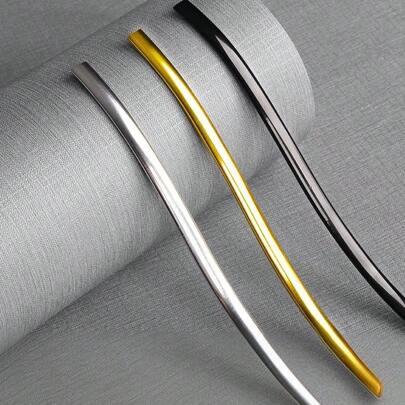 1pc Self-Adhesive Metal Decorative Strip For Wallpaper, Wall And Floor Tile Covering And Gap Seam Sealing