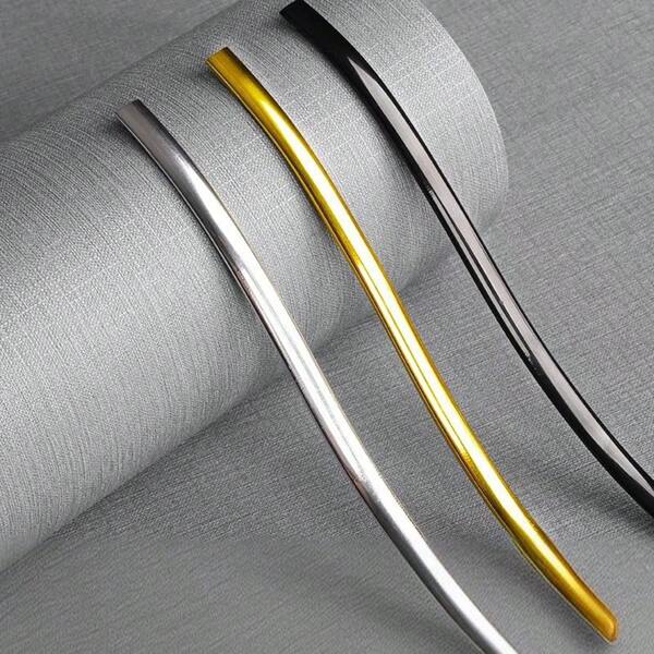 1pc Self-Adhesive Metal Decorative Strip For Wallpaper, Wall And Floor Tile Covering And Gap Seam Sealing