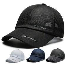 1pc Men's Breathable Mesh Baseball Cap, Outdoor Sports Hat, Adjustable Sun Protection Casual Cap Suitable For Spring, Autumn, Outdoor, Travel, Beach, Party,Festival,Holiday - Multicolor - View 1