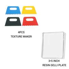 Gelli Plate And Tools For Monoprinting Mixed Media Arts And Crafts Resin Gel Printing Printmaking For Cardmaking - Grey - View 1