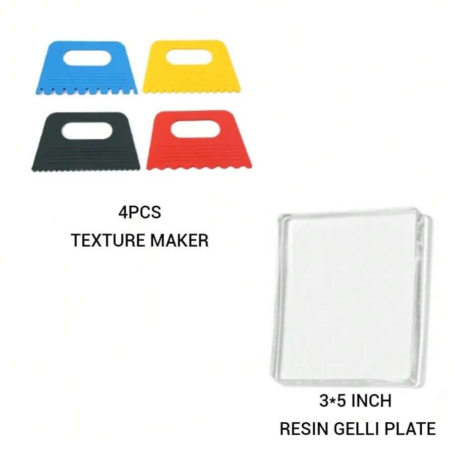 Gelli Plate And Tools For Monoprinting Mixed Media Arts And Crafts Resin Gel Printing Printmaking For Cardmaking - Grey - View 1