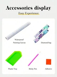 可爱圣诞老人 5D 钻石画套装，全圆形钻石 DIY 钻石艺术工艺品，适合成人和初学者，家居墙壁客厅装饰 - 彩色 - 查看 9