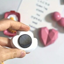 5pcs Cute Pink 3D Simulated Food Refrigerator Stickers - Eggs, Milk, Coffee, Etc. - Creative Home Kitchen Decoration - Pink - View 3