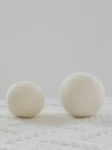 3pcs Knitted Drying Ball White Felt Ball Home Dryer Laundry Ball Drying Ball Anti-Entanglement Clothes In Addition To Electrostatic Laundry Ball - White - View 5