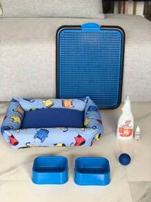 Kit Cama confort Cachorro Sanitário Xixi Sim/Não P ao G - Azul - Visão 1