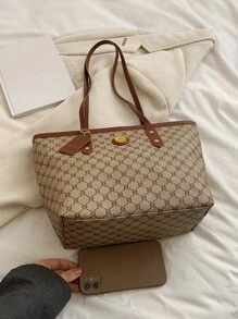 Advanced Sense Big Bag 2024 New Luxury Handbag Shoulder Bag Large Capacity Office Clown Handbag - Multicolor - View 5