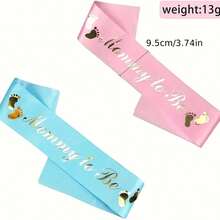 Bộ huy hiệu màu hồng thanh lịch dành cho bố và mẹ, hoàn hảo cho tiệc cưới, kỷ niệm, sinh nhật và tiệc mùa hè, quà tặng trang trí gia đình cho tiệc chào đón em bé - bố xanh - Xem 7