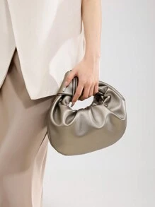 Modische, minimalistische Handtasche mit plissiertem Wolken-Design, vielseitig als Schulter- oder Unterarmtasche zu tragen