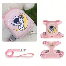 1 Bộ Dây Kéo Họa Tiết Spaceman Cho Chó Có Thể Điều Chỉnh Ba Lô Thú Cưng Poodle Bixiong Dây Kéo Dây Đeo Ngực Dây Đeo Cổ Áo Dây Nịt Và Dây Xích Phụ Kiện Cho Chó - Nhiều màu - Xem 15