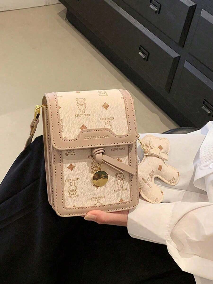 迷你复古印花手机包，休闲单肩/斜挎包