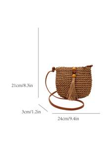 Tropiscape 时尚百搭的夏季手工大容量编织草编单肩包，适合海滩和休闲场合，是夏季度假的理想之选，也是沙滩包的完美搭档。完美契合夏季、度假和日常使用，是旅行必备单品，营造轻松惬意的度假氛围，是秋季、圣诞节、冬季圣诞节的理想礼物之选。