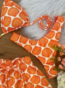 Women Bikini Sets - Orange - View 2
